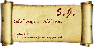 Süveges János névjegykártya